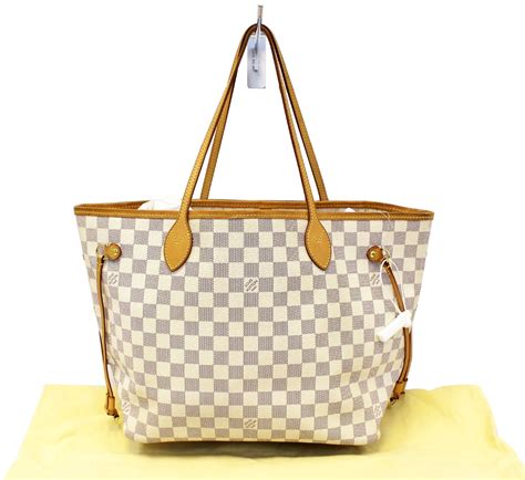 louis vuitton neverfull damier azur originale cuciture|Louis Vuitton damier Neverfull price.